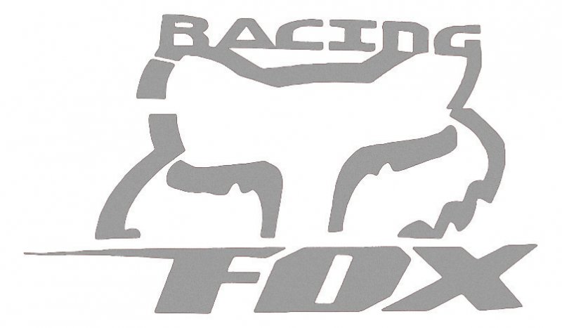Αυτοκόλλητο Racing Fox Ασημί