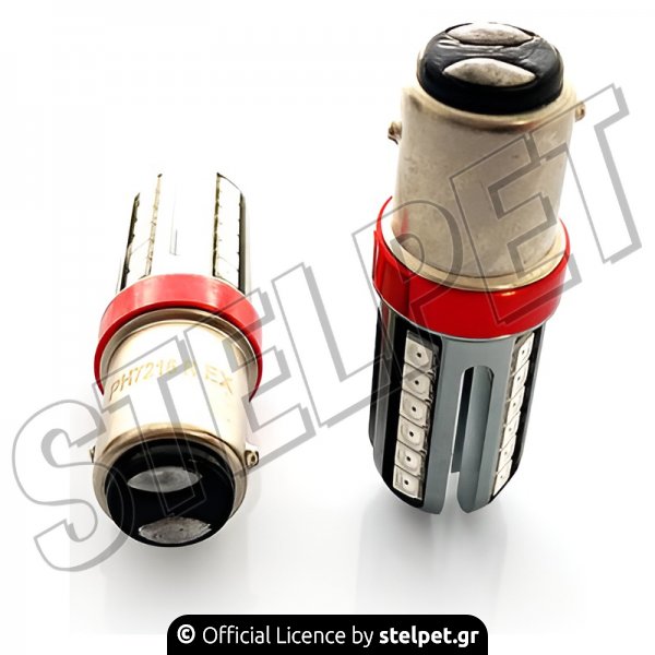 ΛΑΜΠΑ PHOTON ΖΕΥΓ. LED 12V/21/5 A/K EXCLUSIVE ΚΟΚΚΙΝΗ (P21/5W)