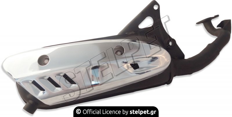 Εξάτμιση Yamaha Jog 50cc 3KJ - 3YJ μαύρη ματ με χρώμιο προστατευτικό