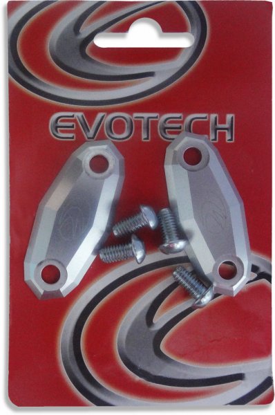 Τάπες καθρέπτη μηχανής Honda ασημί Evotech