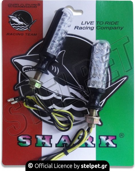 Φλάς led QZ-013 ζευγάρι universal SHARK μαύρο-άσπρο