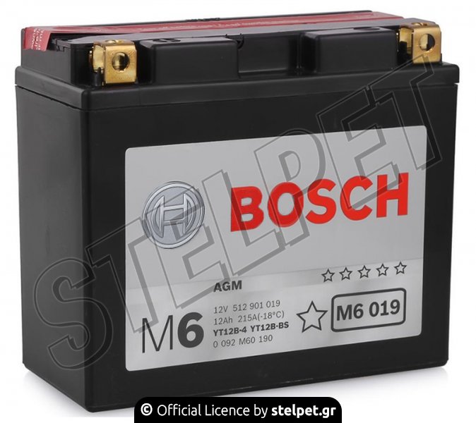 Μπαταρία 12Ah Bosch M6 019 YT12B-4