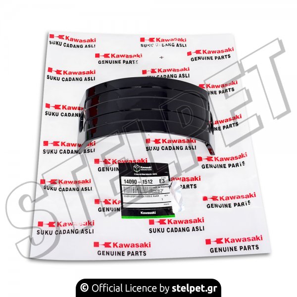 Ποδιά μεσαία Β κομμάτι Kawasaki Kaze-R 115 Μαύρη Γνήσια