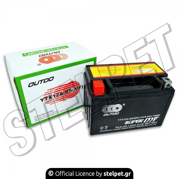 Μπαταρία OUTDO YTX12A-BS (MF) 9.5Ah