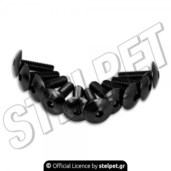 Βίδες αλουμινίου 5x20mm σετ 10τμχ μαύρες