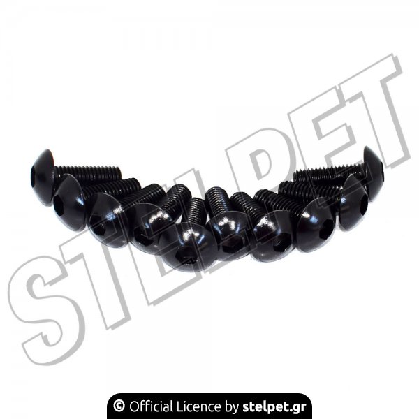 Βίδες αλουμινίου 5x15mm σετ 10τμχ μαύρες