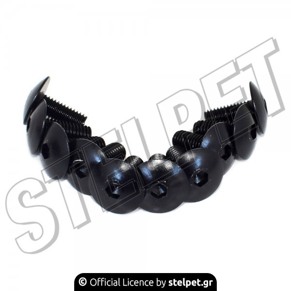 Βίδες αλουμινίου 6x15mm σετ 10τμχ μαύρες