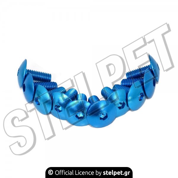 Βίδες αλουμινίου 6x15mm σετ 10τμχ μπλε