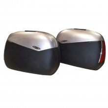 Βαλίτσες μηχανής πλαϊνές ζευγάρι SHAD 43L Μαύρο-Ασημί