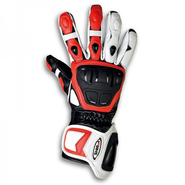 Γάντια μηχανής Shiro SH-07 GP λευκά-μαύρα-κόκκινα
