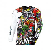 Μπλούζα MX Mayhem Crank Μαύρη / multicolor O'NEAL