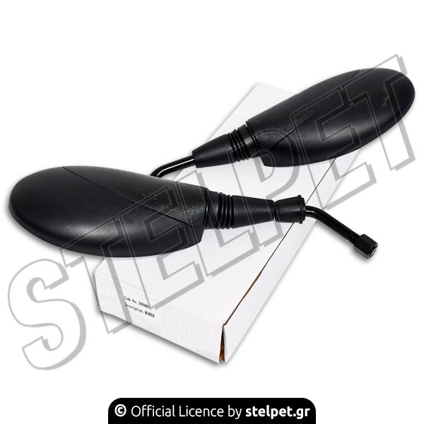 Καθρέπτες ζευγάρι Honda QY-140 8mm σπείρωμα μαύροι