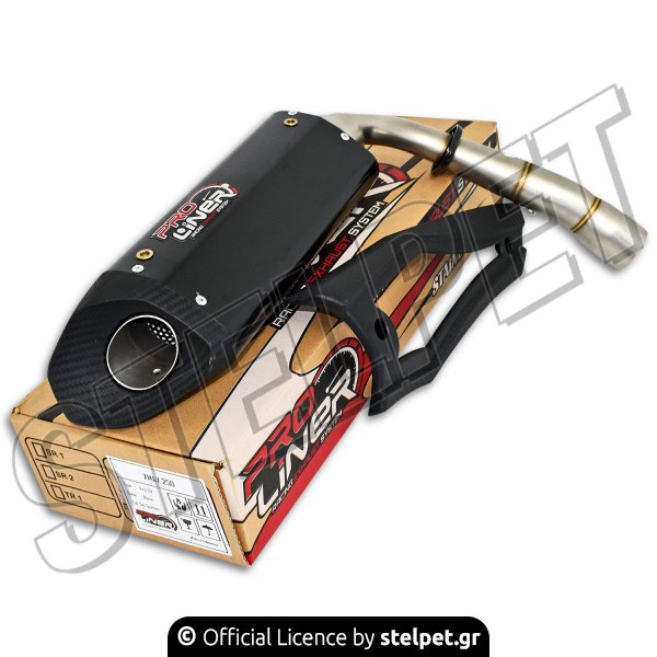 Εξάτμιση ολόσωμη Yamaha X-Max 250-300 '04-'06 / X-City 250 '04-'06 Proliner inox μαύρο τελικό