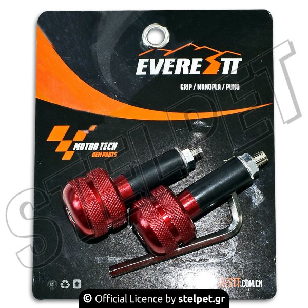 Αντίβαρα τιμονιού Universal 13mm κόκκινα Everestt