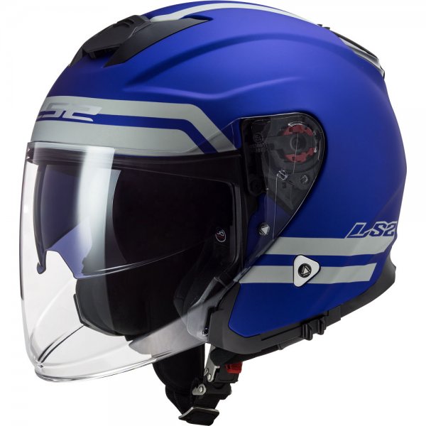 Κράνος Jet LS2 521.22 Infinity Hyper μπλε ματ