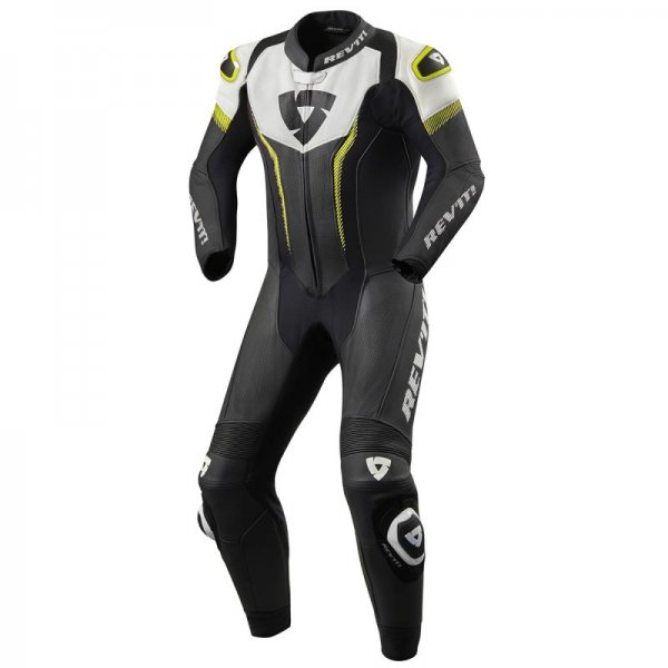 Δερμάτινη στολή Revit Argon μαύρη / κίτρινη