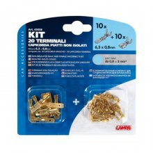 Φισάκια αρσενικά - θηλυκά 6,3 x 0,8mm Lampa 4505.8-LΜ