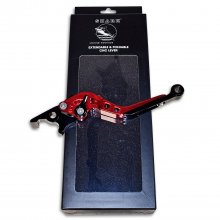 Μανέτα φρένου ρυθμιζόμενη σπαστή Honda Supra 100 / Innova 125 κόκκινη-μαύρη Shark