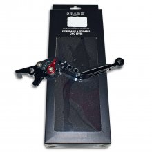 Μανέτα φρένου ρυθμιζόμενη σπαστή Honda Supra 100 / Innova 125 μαύρη-γκρι Shark