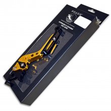 Μανέτα φρένου ρυθμιζόμενη σπαστή Honda Supra 100 / Innova 125 χρυσή-μαύρη Shark