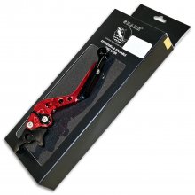 Μανέτα φρένου ρυθμιζόμενη σπαστή Yamaha Crypton-X 135 κόκκινη-μαύρη Shark