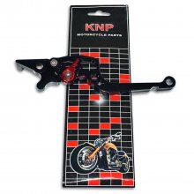 Μανέτα φρένου ρυθμιζόμενη Honda Supra 100 / Yamaha Crypton-X 135 μαύρη / κόκκινη KNP