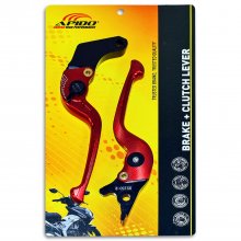 Μανέτες ρυθμιζόμενες ζευγάρι Honda GTR 150 / RS 150 κόκκινες Apido Racing