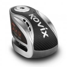 Κλειδαριά δισκοφρένου με συναγερμό Kovix KNX6-BM ασημί