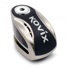 Κλειδαριά δισκοφρένου με συναγερμό Kovix KNX10-BM ασημί