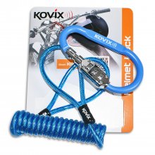 Κλειδαριά κράνους με συνδυασμό Kovix KHEL100 μπλε