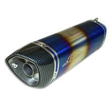 Τελικό εξάτμισης μπλε/ασημί universal Φ51 300mm Apido Racing