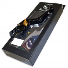 Μανέτα δεξιά ρυθμιζόμενη σπαστή Yamaha Crypton-X 135 μαύρη - χρυσή Shark