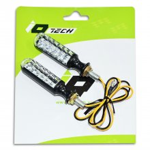 Φλας ζευγάρι μίνι led T1013 μαύρα / διάφανα IQ-Tech