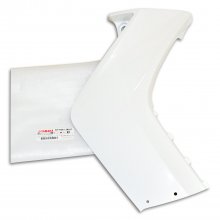 Ποδιά εξωτερική αριστερή Yamaha Crypton-X 135 λευκή γνήσια