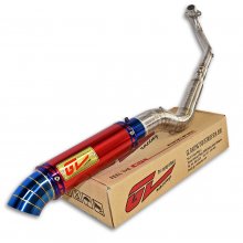 Εξάτμιση ολόσωμη inox με κόκκινο τελικό Honda Innova 125 GL Racing