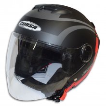 Κράνος Corsa CX90 Μαύρο / Κόκκινο / Γκρι ματ