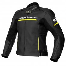 Μπουφάν μηχανής Spyke Imola Evo 2.0 Leather Μαύρο / Fluo Κίτρινο