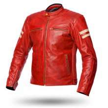 Μπουφάν μηχανής δερμάτινο Spyke Milano 2.0 Man κόκκινο