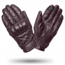 Γάντια μηχανής Spyke Biarritz Δερμάτινα Καφέ