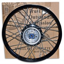 Ζάντα πίσω μαύρη κομπλέ Yamaha Crypton R 115 Solar