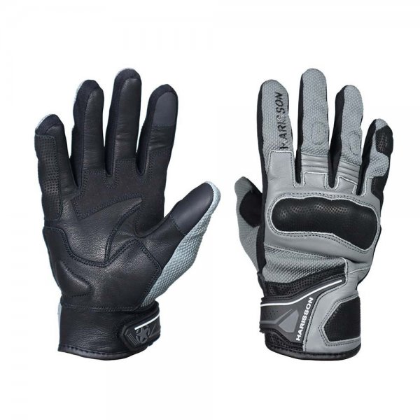 Γάντια μηχανής Harisson Week - End Γκρι Μαύρο