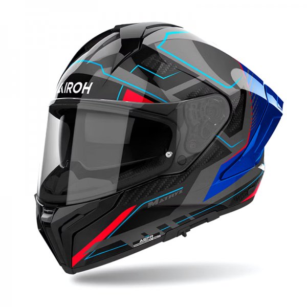 ΚΡΑΝΟΣ AIROH MATRYX ROCKET ECE 22.06 BLUE/RED XL