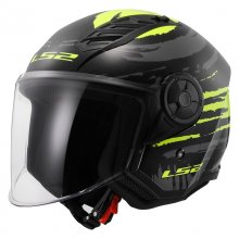 Κράνος Open Face LS2 616.22 AIRFLOW II BRUSH 22.06 BLACK YELLOW