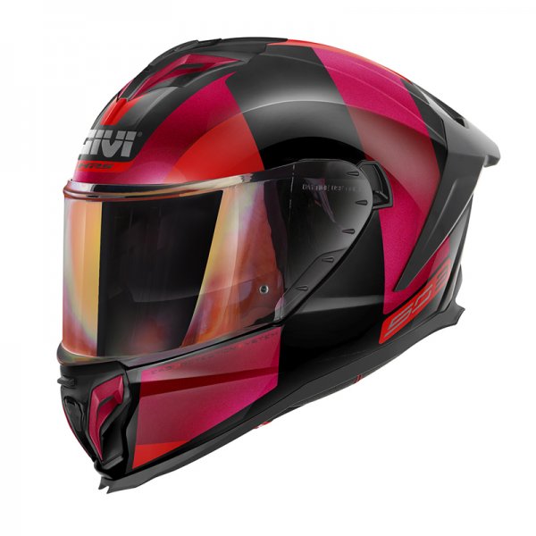 ΚΡΑΝΟΣ GIVI H50.3 VISION (ECE 22.06) BLACK/BORDEAUX/RED + PINLOCK M