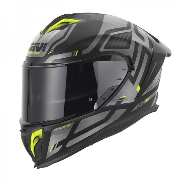 ΚΡΑΝΟΣ GIVI H50.3 QUASAR (ECE 22.06) BLACK/TITAN/YELLOW + PINLOCK M