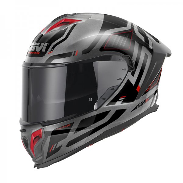 ΚΡΑΝΟΣ GIVI H50.3 QUASAR (ECE 22.06) TITAN/BLACK/RED + PINLOCK XL