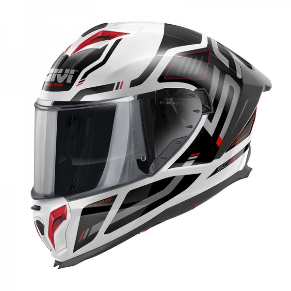 ΚΡΑΝΟΣ GIVI H50.3 QUASAR (ECE 22.06) WHITE/BLACK/RED + PINLOCK L