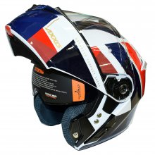 Κράνος flip up Axxis Storm DIAMOND C7 FU406BSV μπλέ / άσπρο / κόκκινο