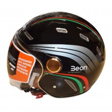 Κράνος Jet Beon B-122 ECE 22.06 Black / Italia