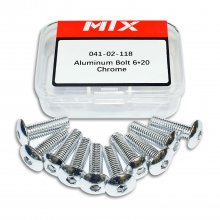 Βίδες αλουμινίου σετ 6Χ20mm χρώμιο MTX